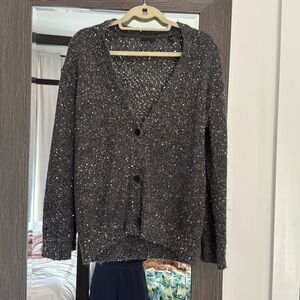 ATM gray cardigan with sequins